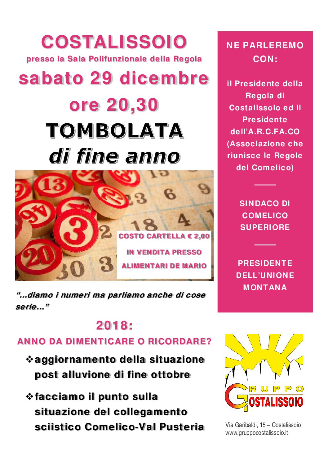 Tombolata 29 Dicembre